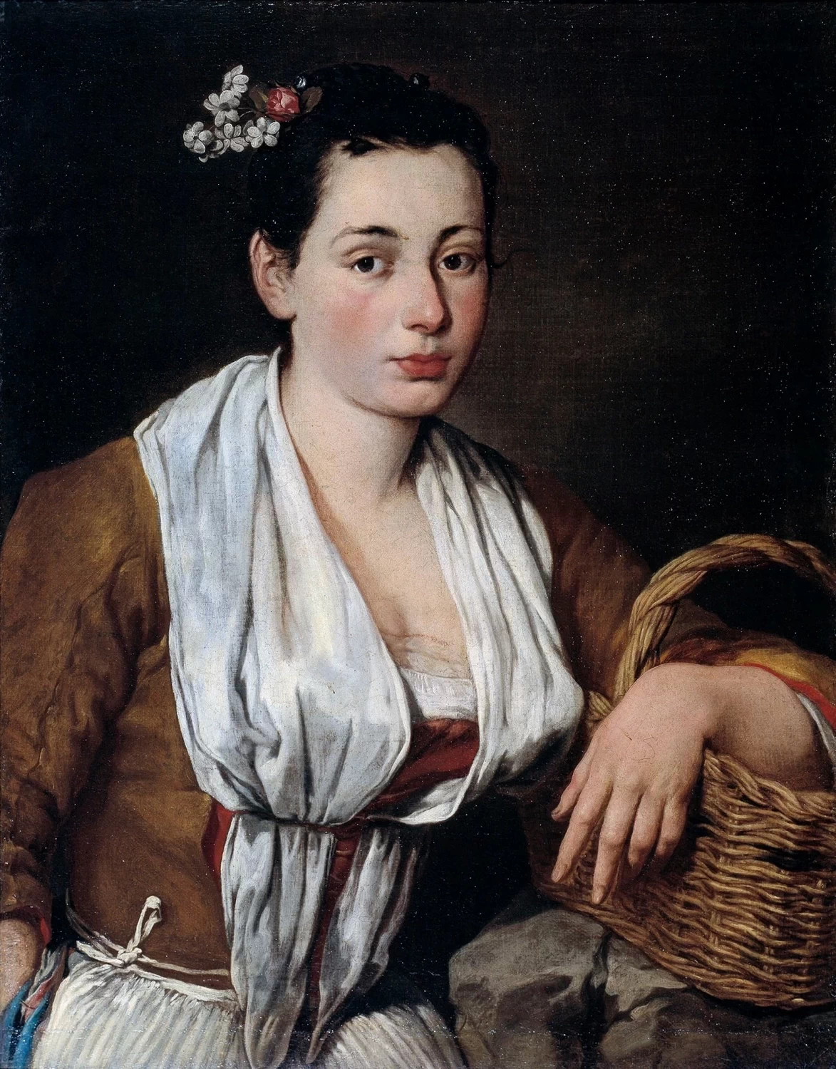 Giacomo Ceruti, il Pitocchetto - 200, Ritratto di donna con cesto